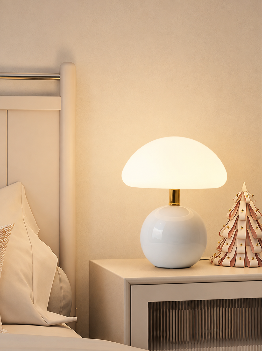 Decorative Glass Mushroom Night Light