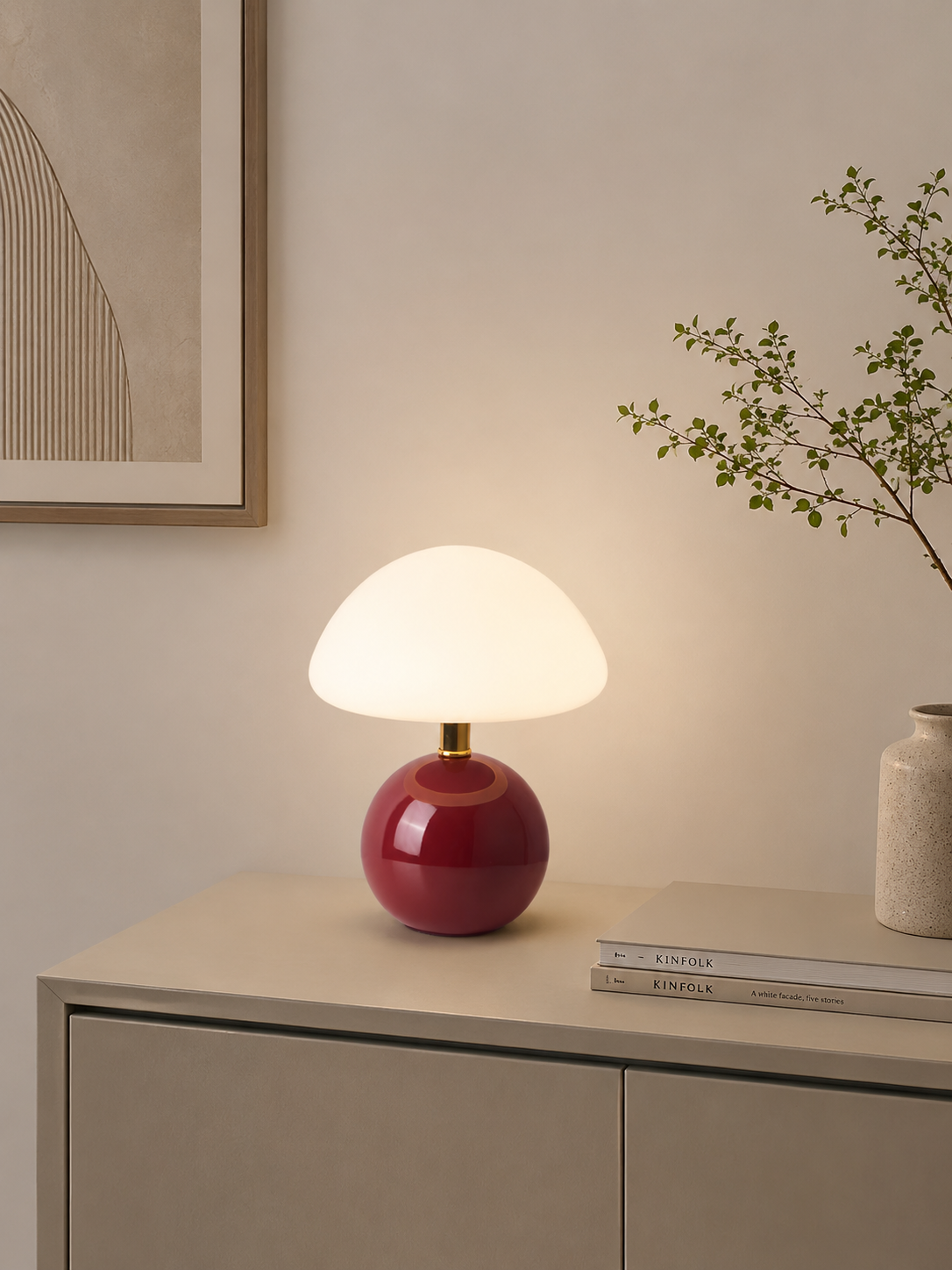 Decorative Glass Mushroom Night Light