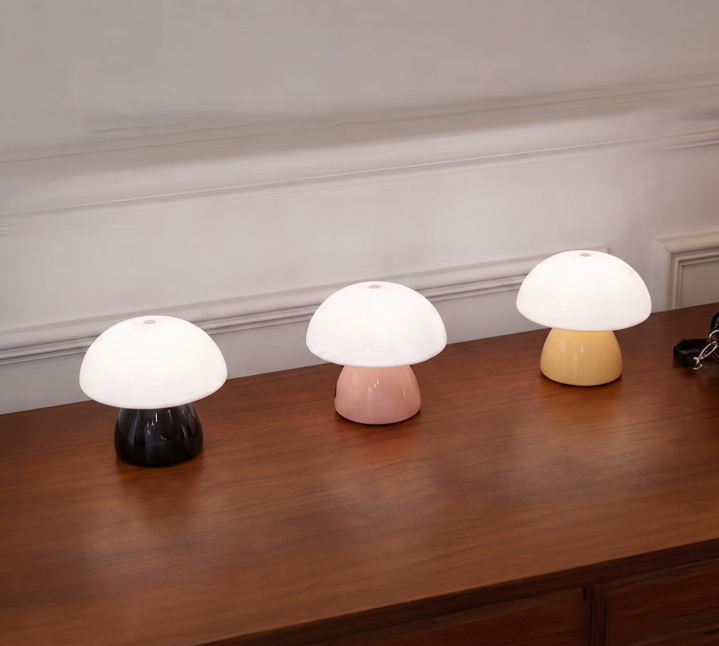 Cute Mushroom LED Table Lamp Touch Dimming USB Charging Night Light