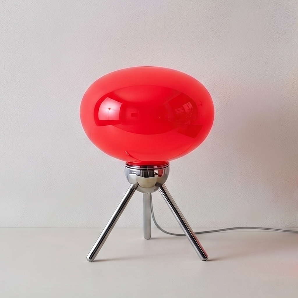 Retro Glass Mushroom Bedside Lamp