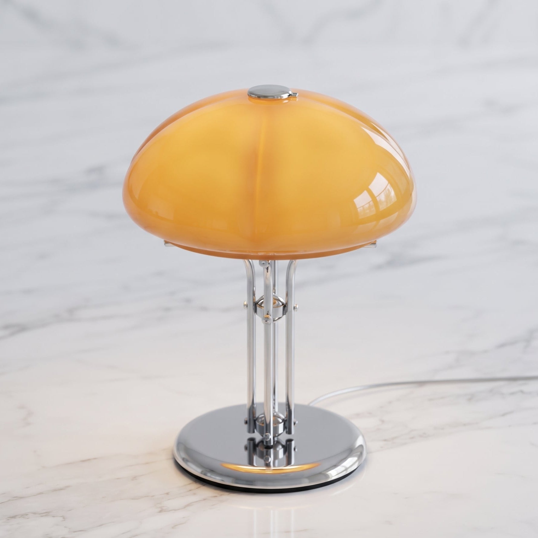 Mid-Century Modern Pumpkin Desk Lamp