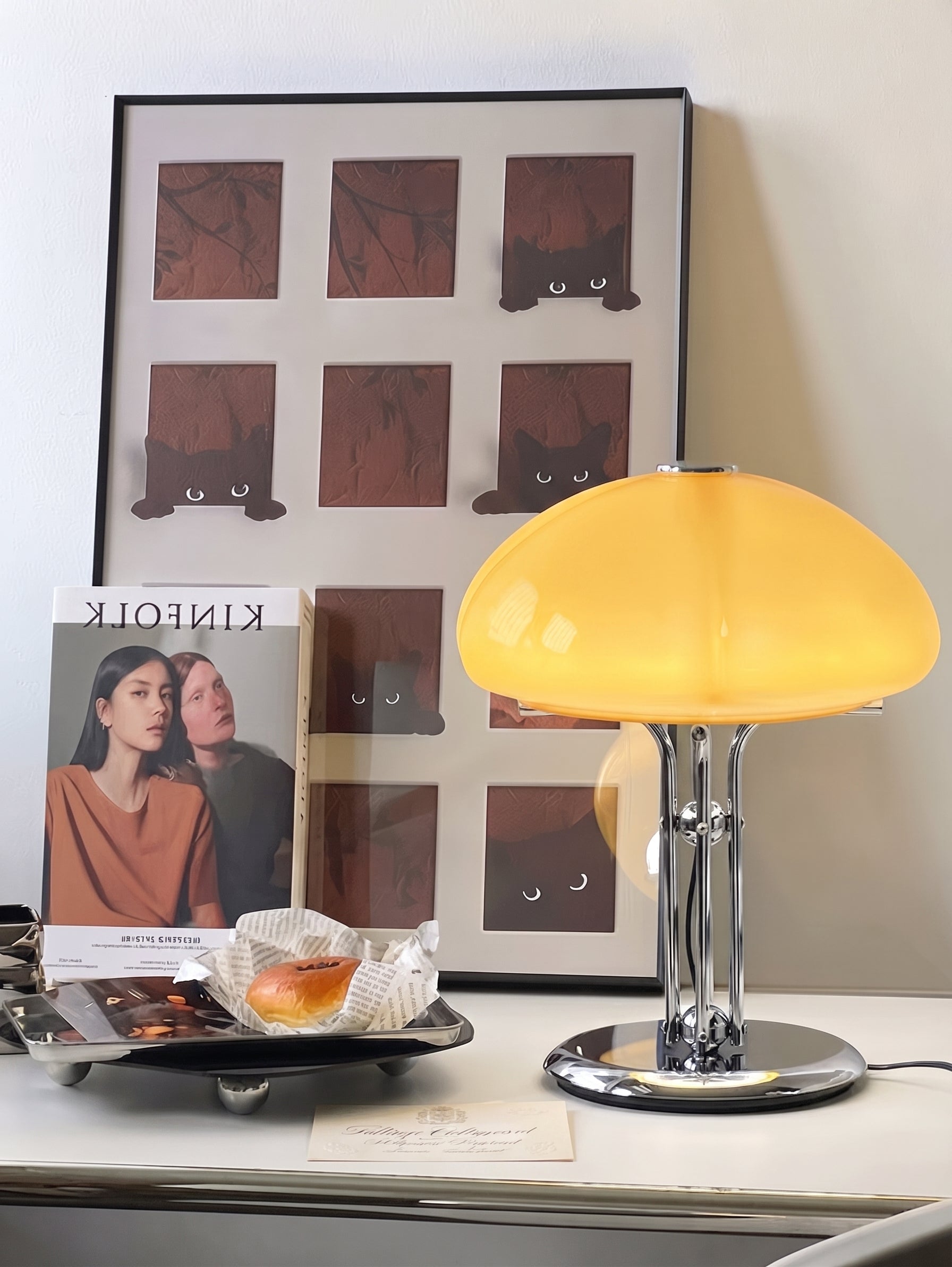 Mid-Century Modern Pumpkin Desk Lamp
