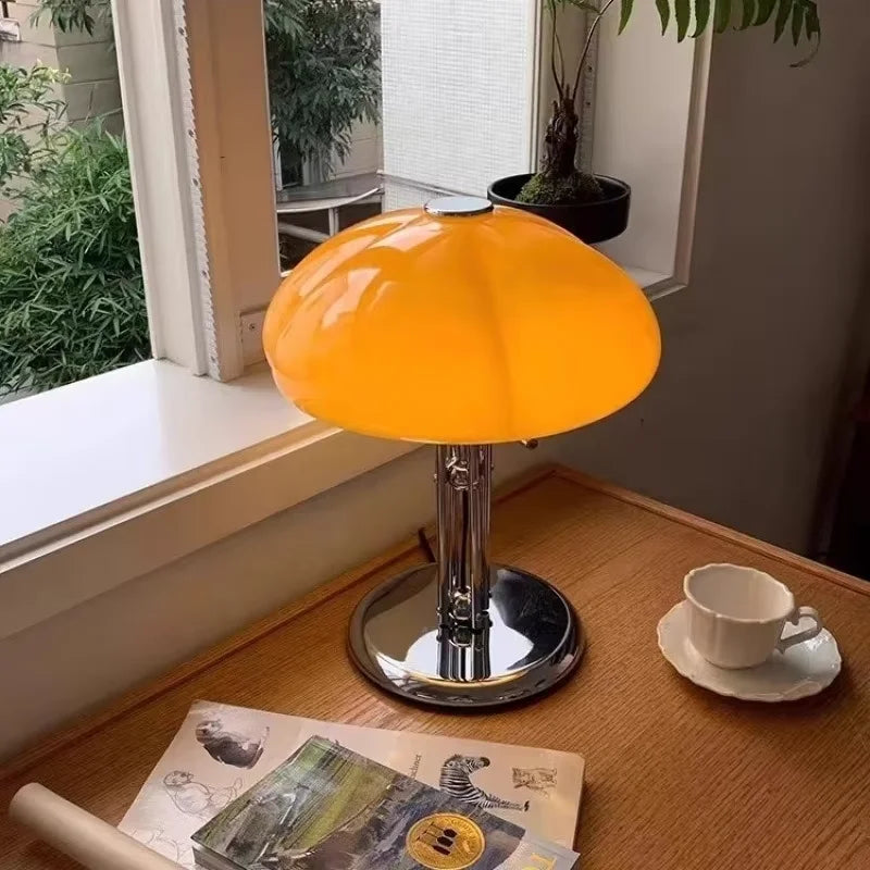 Korean Bauhaus Bedroom Mushroom Desk Lamp Advanced Charging Bedhead Designer Pumpkin Tablelamp Room Decor